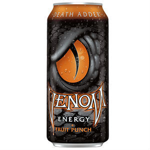 Venom Death Adder Fruit Punch Energy Drink - 16 oz (12 Cans)