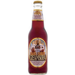 Virgil's Black Cherry Cream Soda - 12 oz (12 Glass Bottles)