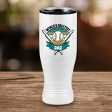 World's Greatest Dad Pilsner Tumbler (White 20 oz Polar Camel)