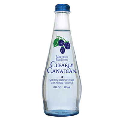 Clearly Canadian Mountain Blackberry - 11 oz (12 Glass Bottles)