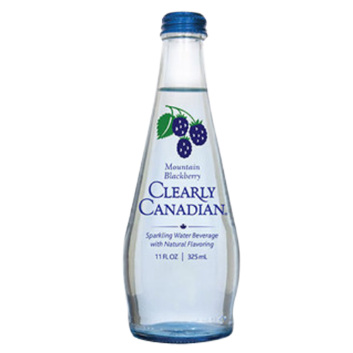Clearly Canadian Mountain Blackberry - 11 oz (12 Glass Bottles)