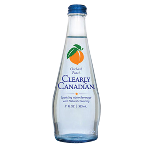 Clearly Canadian Orchard Peach - 11 oz (12 Glass Bottles)