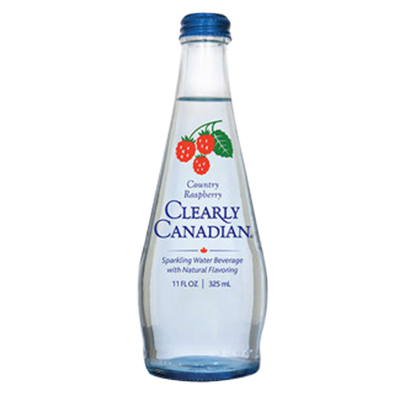 Clearly Canadian Raspberry - 11 oz (12 Glass Bottles)
