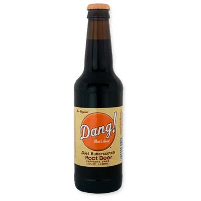 Diet Dang! Butterscotch Root Beer 12 oz Glass Bottles
