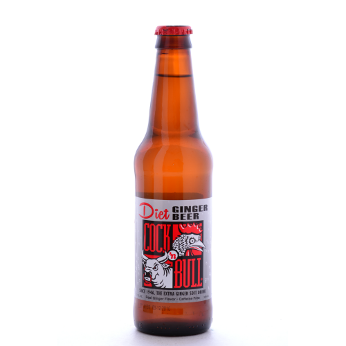 Cock N Bull DIET Ginger Beer - 12 oz Glass Bottles