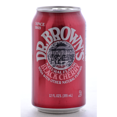 Dr. Brown's Black Cherry - 12 oz Cans