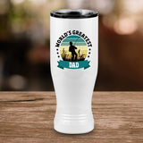 World's Greatest Dad Pilsner Tumbler (White 20 oz Polar Camel)