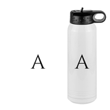Test Personalized Initial Water Bottle (30 oz) - Design View