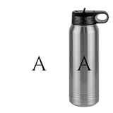 Test Personalized Initial Water Bottle (30 oz) - Design View