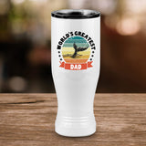 World's Greatest Dad Pilsner Tumbler (White 20 oz Polar Camel)