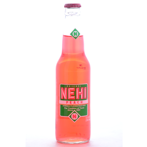 NEHI Peach Soda - 12 oz Glass Bottles