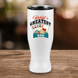 World's Greatest Dad Pilsner Tumbler (White 20 oz Polar Camel)