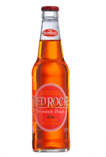Red Rock Premium Peach Soda - 12 oz (12 Glass Bottles)