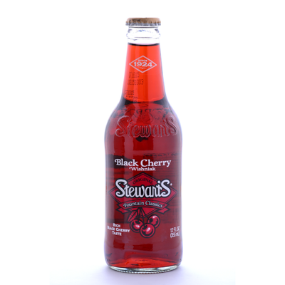 Stewart's Wishniak Black Cherry Soda - 12 oz Glass Bottles