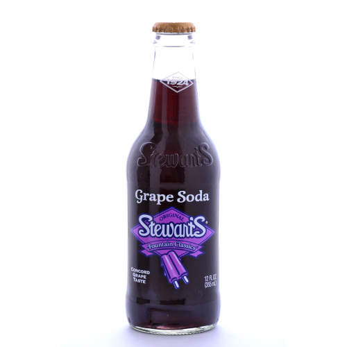 Stewart's Grape Soda - 12 oz Glass Bottles